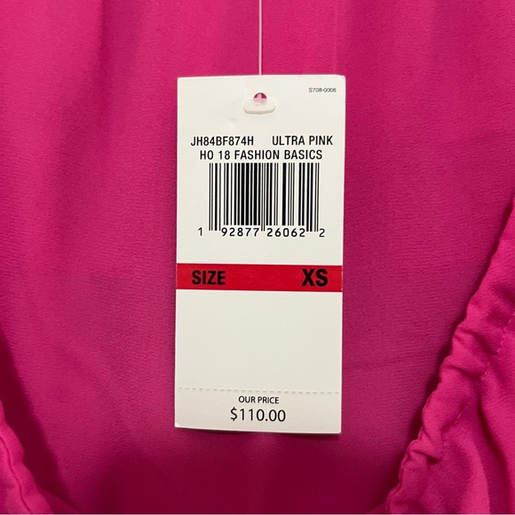 Michael Michael Kors Ultra Pink Ruffle Blouse Size XS NWT - Picture 5 of 12